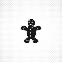 gingerbread icon on white background