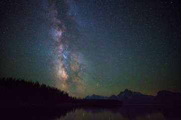 Milky way over Grand Teton national park