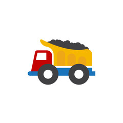 Mining truck icon design template vector isolated