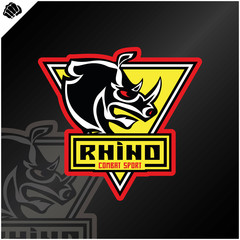 rhino head logo for sports team