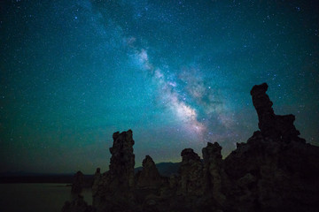 Milky way over the Tufa, Mono lake, California