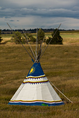 Indian Tepees outside of Devils Tower, Wyoming © spiritofamerica