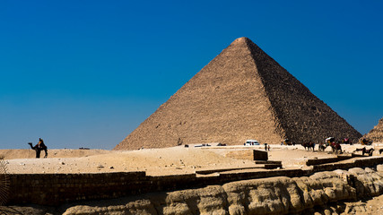 Fototapeta na wymiar View of the Great Pyramids of Giza, Cairo, Egypt