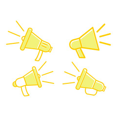 Megaphone icon vector design template