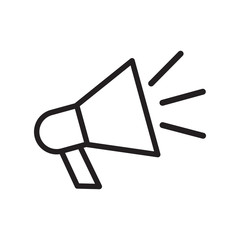 Megaphone icon vector in line design