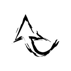 Arrow of icon vector grunge style brushes