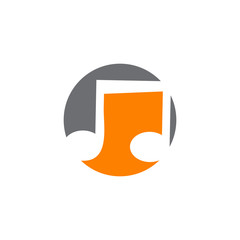 Music note symphony icon logo design vector template