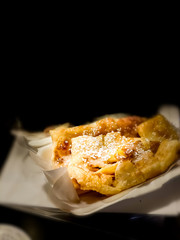 Close up Roti Indian food style in dark scene food backgrounds