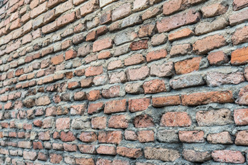 Old brown brick wall texture background