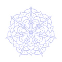 Snowflake. Clip art. Frosty pattern on a transparent background. Vector illustration