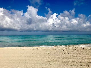 Beach, sea and clouds