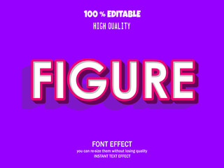 modern styled 3D trendy font effect, editable font