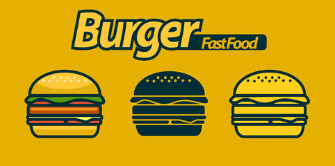 burger design illustration