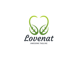 Love nature logo design