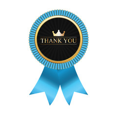 Thank you gold stamp on white background 01
