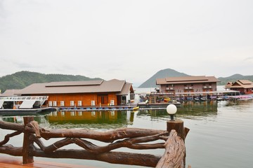 beach with umbrellas