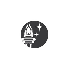 Torch  Logo Template vector symbol