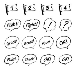 吹き出し 装飾タグ　セット