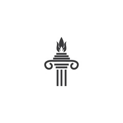 Torch  Logo Template vector symbol