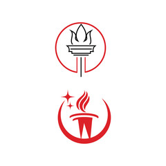 Torch  Logo Template vector symbol