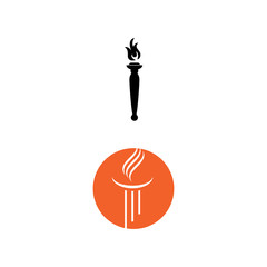 Torch  Logo Template vector symbol