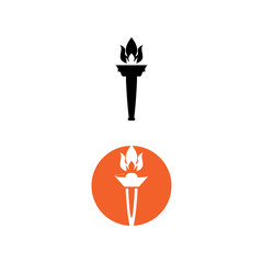 Torch  Logo Template vector symbol