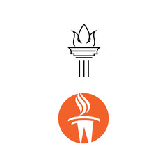 Torch  Logo Template vector symbol