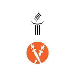 Torch  Logo Template vector symbol