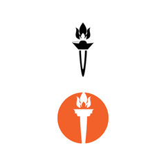 Torch  Logo Template vector symbol