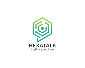 Hexagonal talk logo