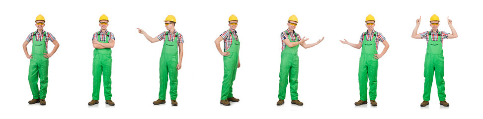 Industrial worker isolated on the white background