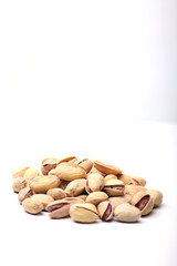 pistachio nuts isolated on white background