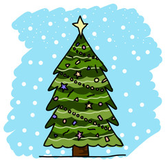 Hand Drawn Christmas Tree