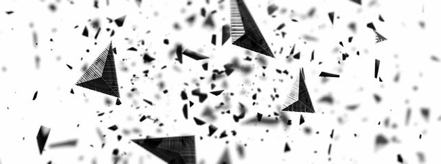 爆発で飛び散る石 © k_yu