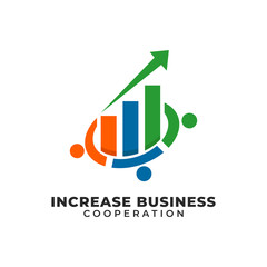 Cooperation Increases Business  Partner Logo Vector Icon Illustration