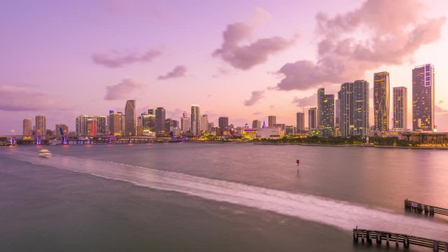 Miami, Florida, USA downtown city skyline