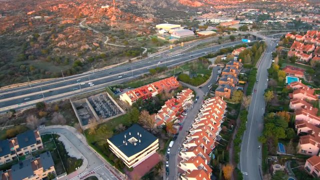 Hyperlapse from A6 highway at Torrelodones near Madrid - Spain