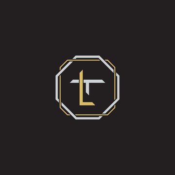 recommend clip art: LT Initial letter overlapping interlock logo monogram line art style