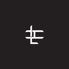 LI Initial letter overlapping interlock logo monogram line art style