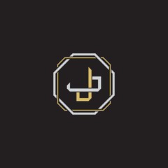 JJ Initial letter overlapping interlock logo monogram line art style