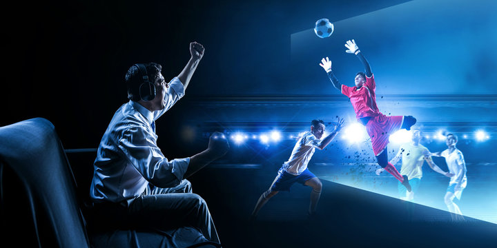 Enjoy the reality of game. Mixed media