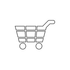 shopping trolley vector icon illustration for website and design use