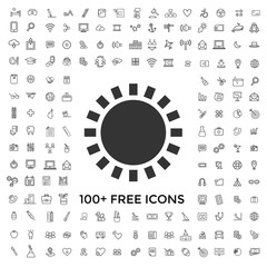 sun vector icon illustration for website and design use