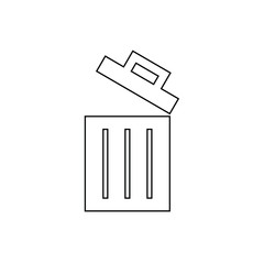 open trash can vector icon illustration for website and design use
