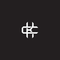 Obraz premium Initial letter overlapping interlock logo monogram line art style