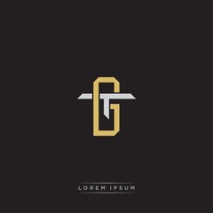 Obraz premium Initial letter overlapping interlock logo monogram line art style