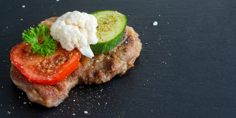 fresh tasty meat steak from the pig