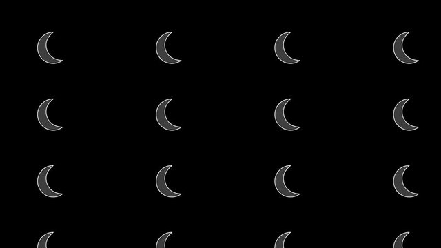Half moon abstract pattern background 4K