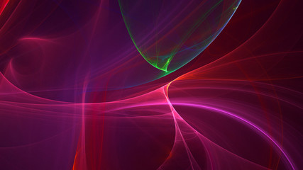 3D rendering abstract red fractal light background
