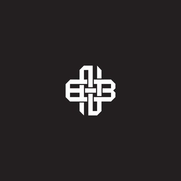 recommend clip art: Initial letter overlapping interlock logo monogram line art style